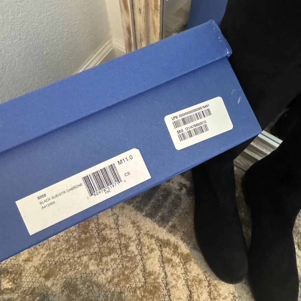 Stuart Weitzman Black Suede Over-the-Knee (OTK) 5050 Boots women’s size 11 - Picture 14 of 15